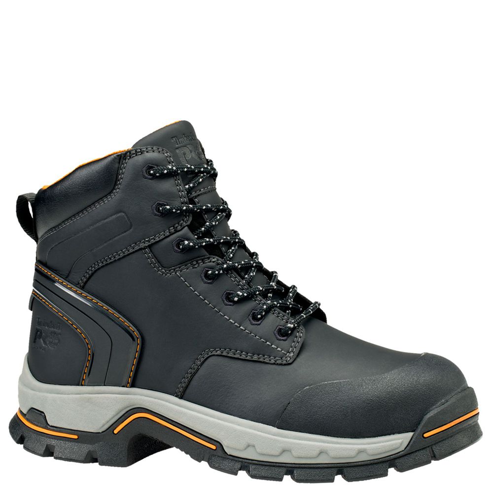 Botas de Trabajo Timberland Hombre Pro® Stockdale 6" Alloy Toe Negras - Chile DEH-493786